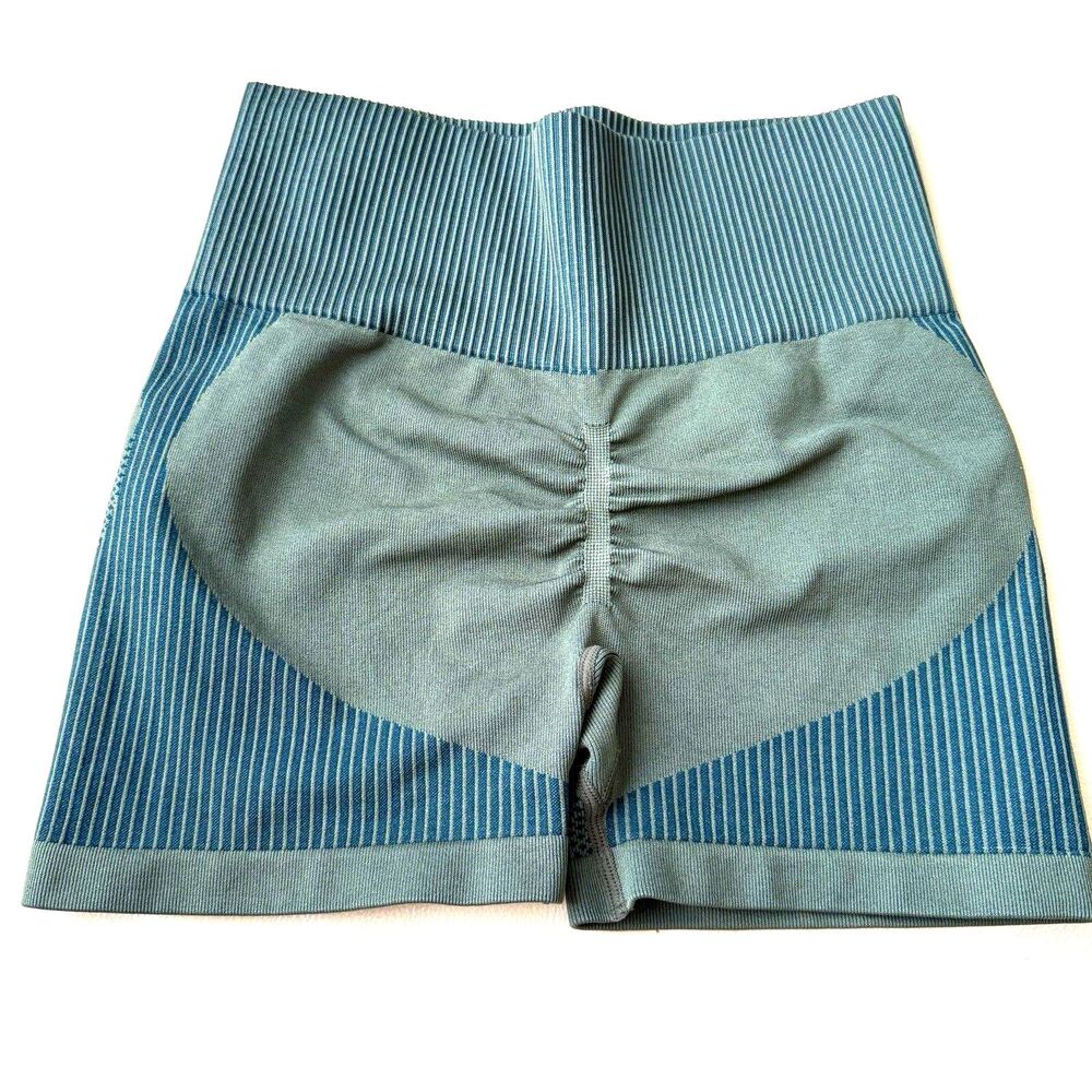 Khaki Green High Rise Bike Shorts Women Athletic Bike Butt-Shaping Workout Small